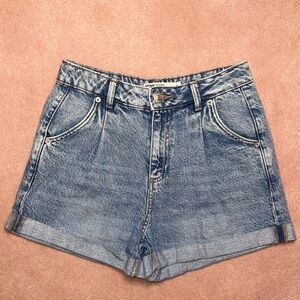 Garage Blue Denim Mom Shorts